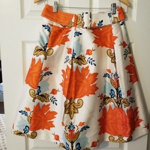 Talbot's Floral Silk Skirt